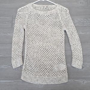 3 for $20 Gap women's long sleeve gray net sweater